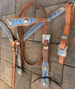 Cowboy headstall and Barrel racer breast collar #9191049083