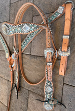 Load image into Gallery viewer, Cowboy headstall and Barrel racer breast collar #9191069216