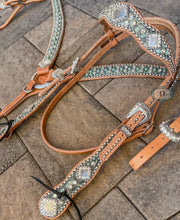 Load image into Gallery viewer, Cowboy headstall and Barrel racer breast collar #9191069216
