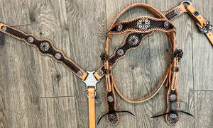 Cowboy headstall and Scalloped breast collar #9171069172