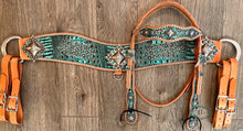 Load image into Gallery viewer, Cowboy headstall and Tripping breast collar #9131059159