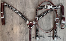 Load image into Gallery viewer, Cowboy headstall and Barrel racer breast collar #913117609