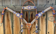 Load image into Gallery viewer, Cowboy headstall and Scalloped breast collar #9130824858