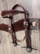 Load image into Gallery viewer, Cowboy headstall and Tripping breast collar #9131171027