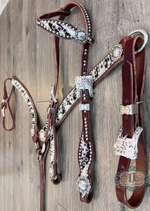 One ear headstall and Barrel racer breast collar #914117247