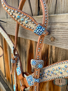 One ear headstall and Barrel racer breast collar #9180824854